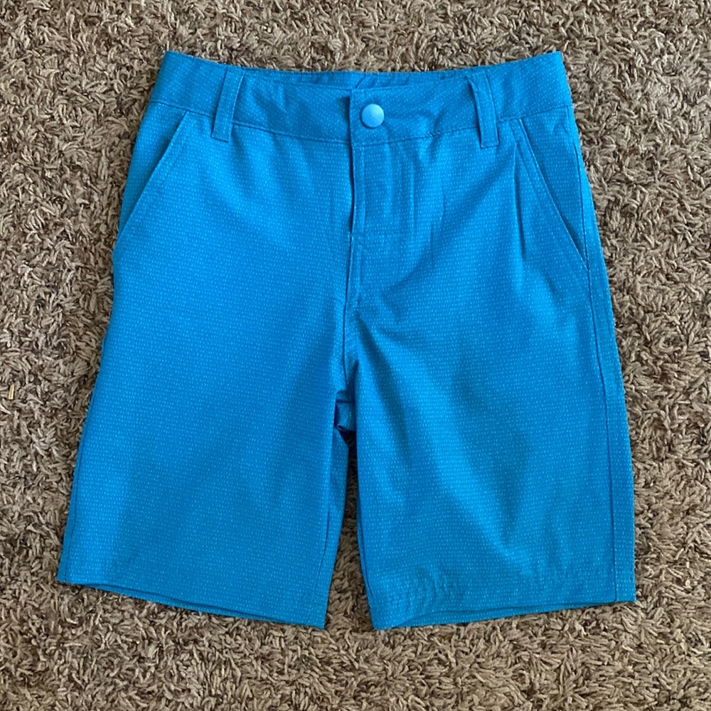NWOT Art Class Boys Mini Print Hybrid Swim Shorts Bright Blue